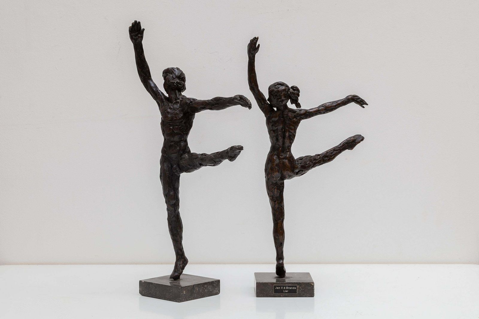 Bronze Dancers Couple 1970s Belgium Artist V D Brande photo 6414.0