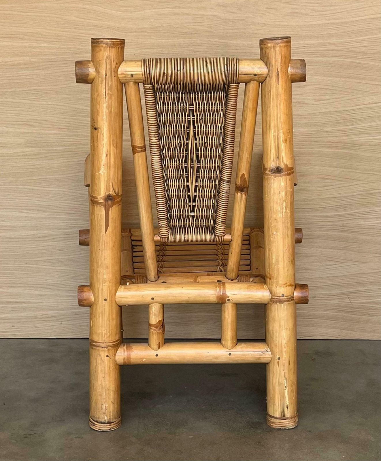 photo for sale Budji Layug Style Majestic Jumbo Bamboo Pagoda Lounge Chairs
