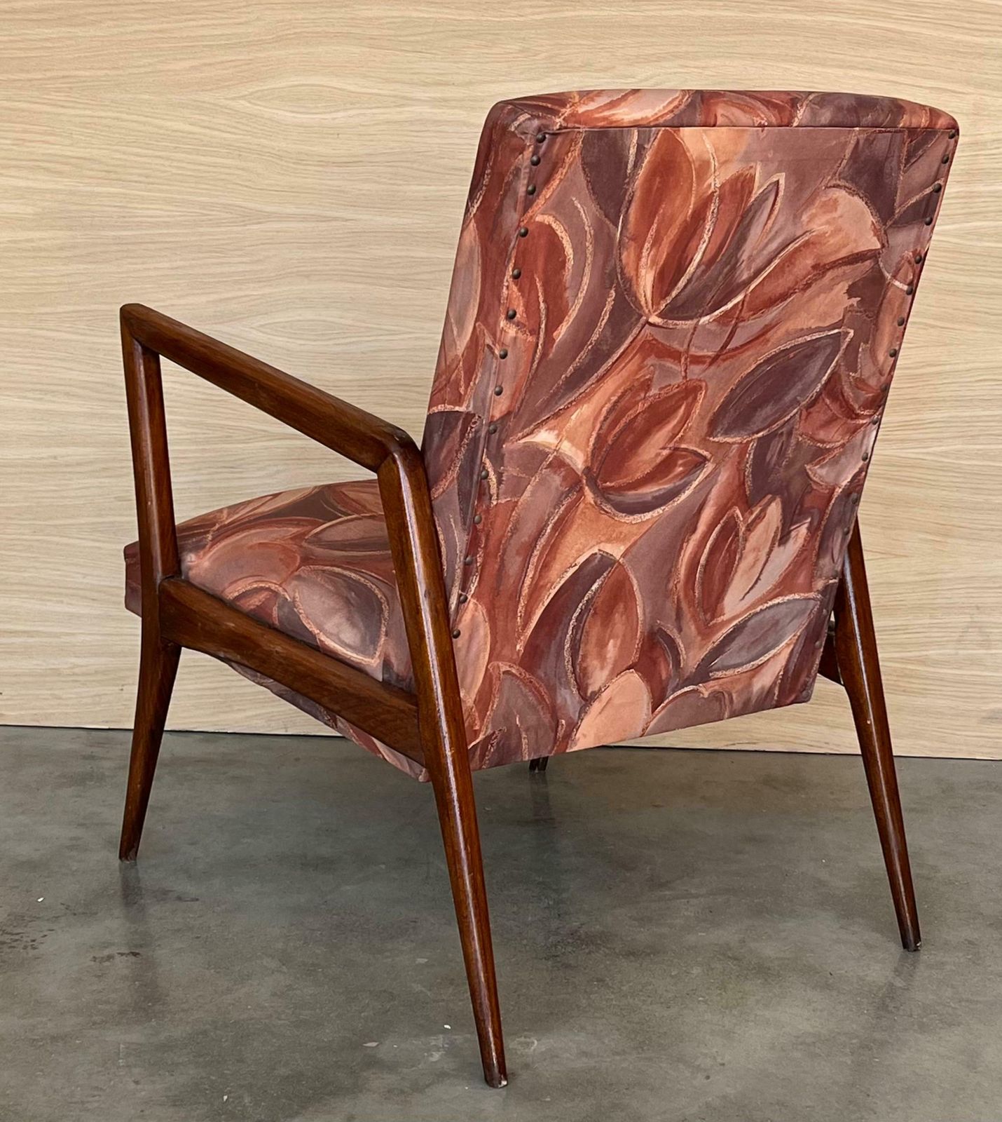 Pair Of Scandinavian Mid Century Modern Colorful Teak Lounge Armchairs photo vinterior