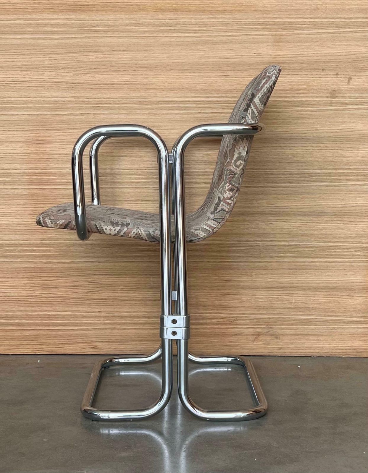 Lot de 10 chaises mid-century chromées à double tube photo vinterior