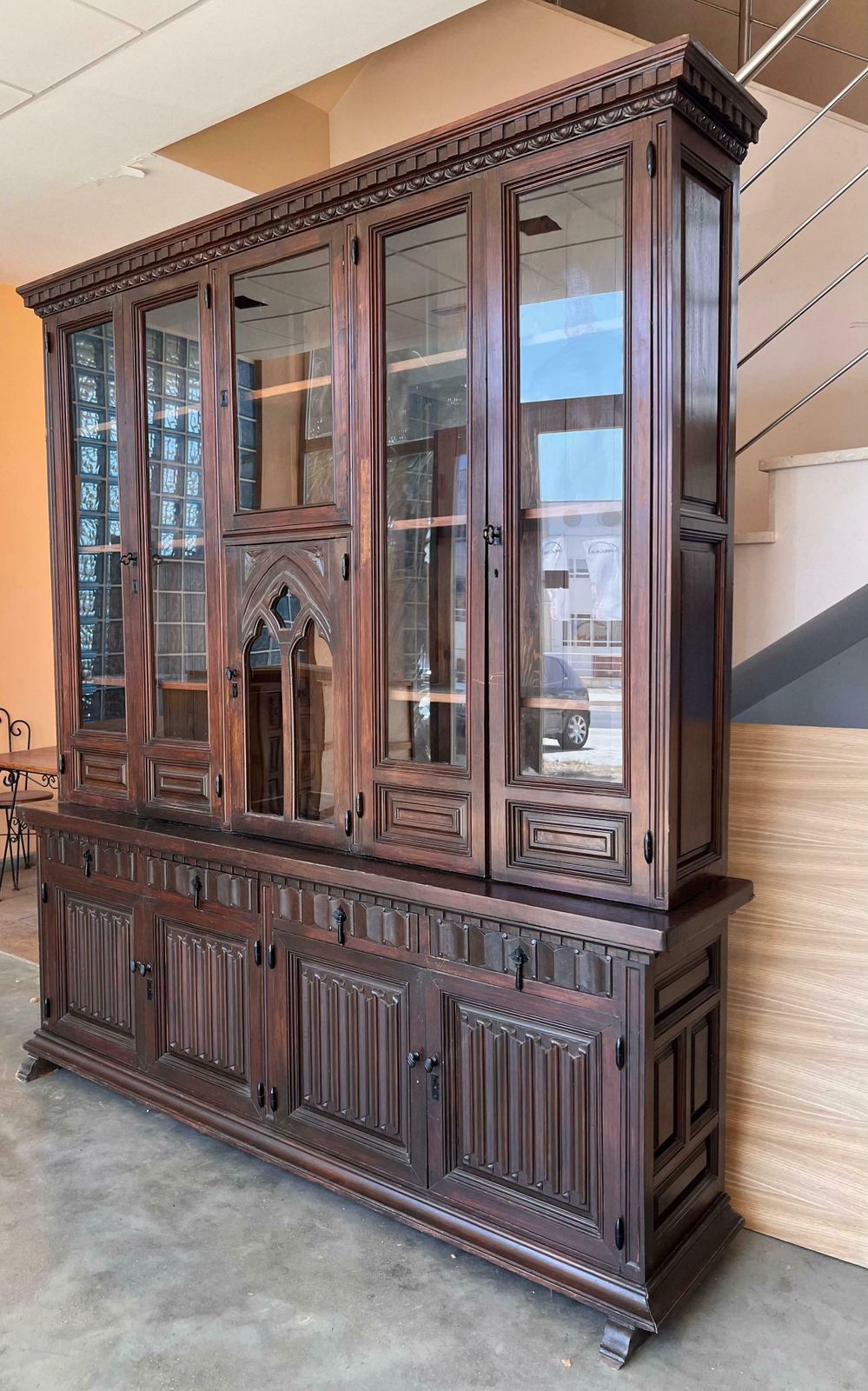 Grande bibliothèque d'époque Empire, France, XIXe siècle photo 15125.0