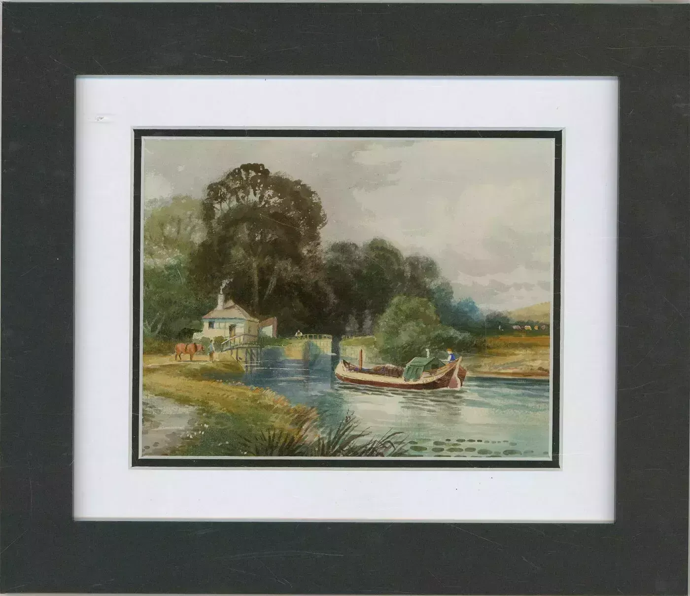 C.J. Keats Rba   Early 20th Century Watercolour, River Scene With Figures