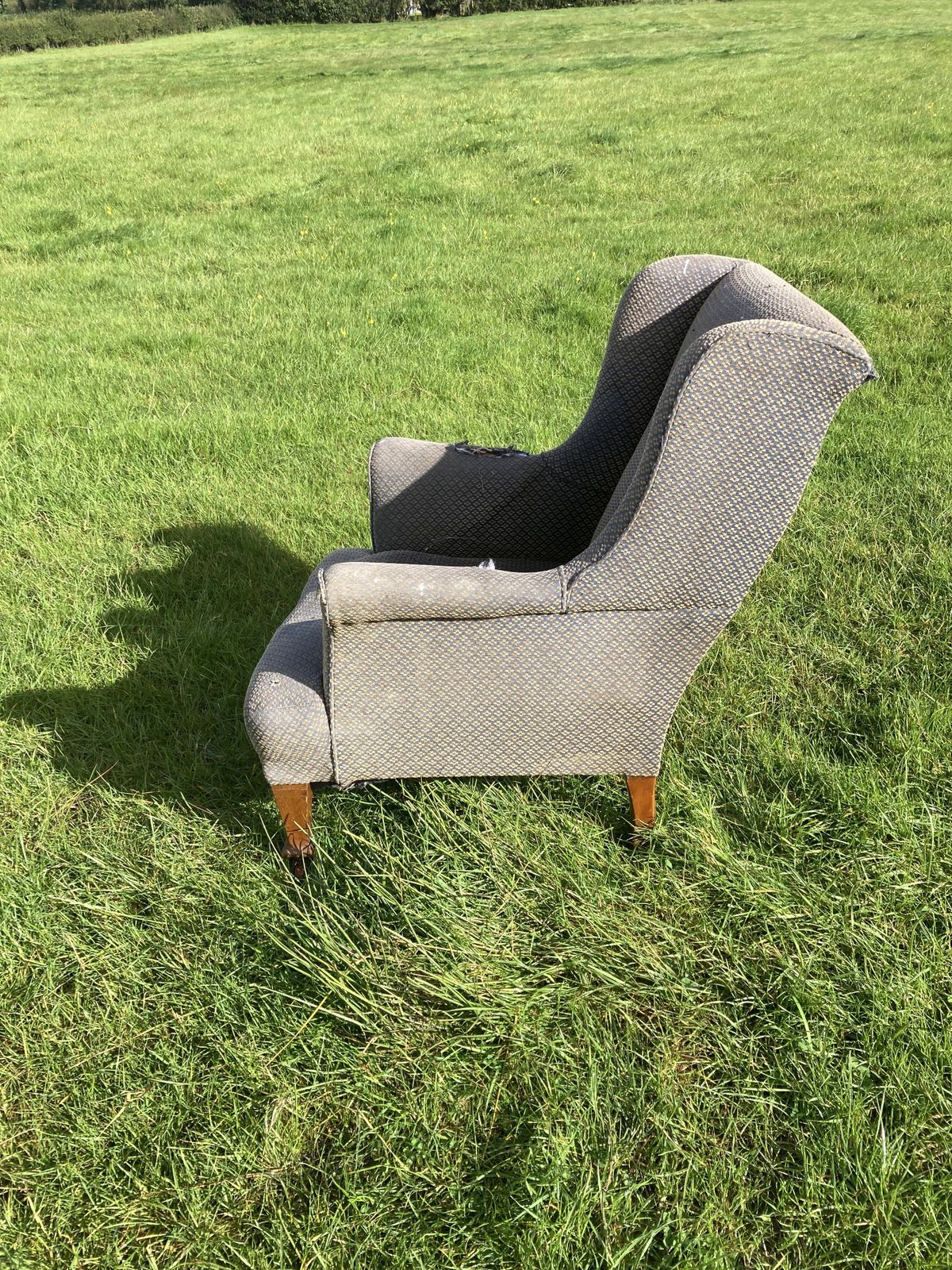 Re Upholstery Project, Oak Frame Edwardian Lounge Chair photo vinterior