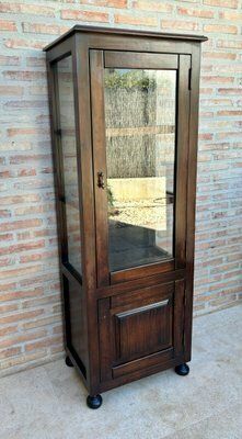Vitrina Francesa De Mediados De Siglo En Nogal Y Vidrio, 1950 photo furniture