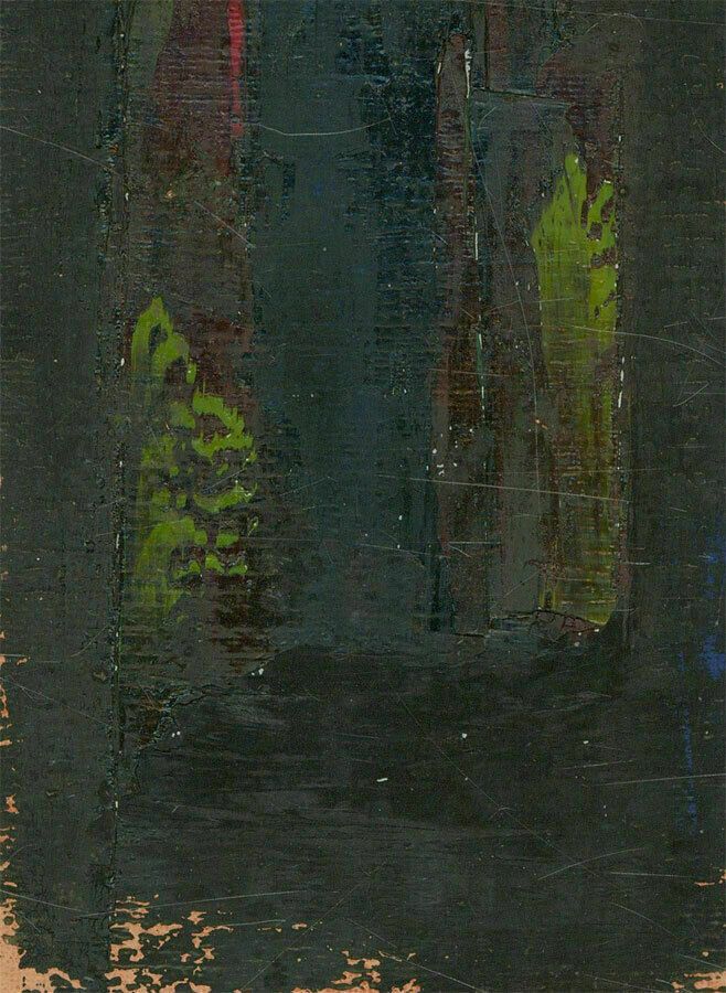 Don Hemming   Contemporary Mixed Media, Composition In Black, Red And Green photo furniture