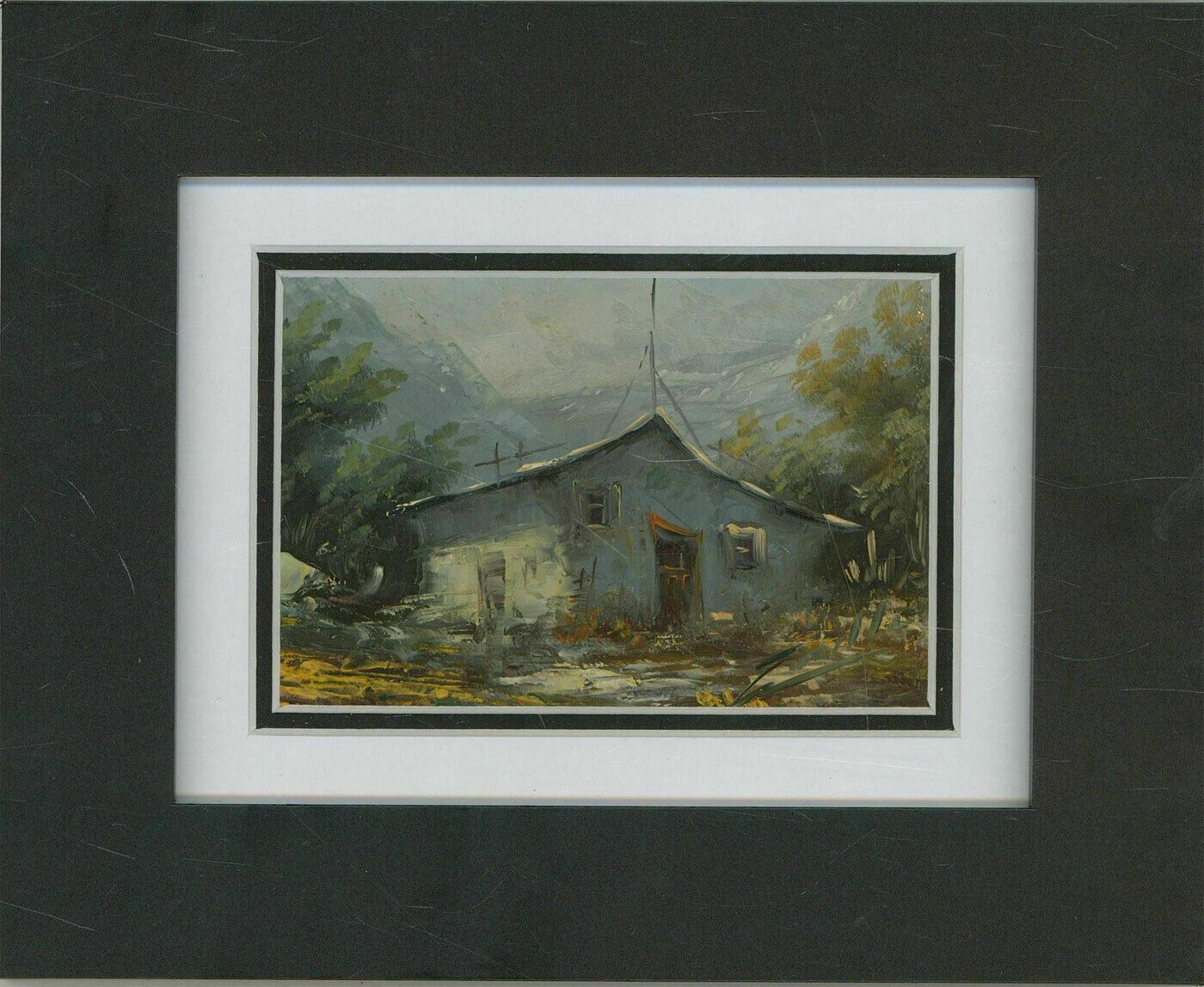Mid 20th Century Oil   Woodland Cottage