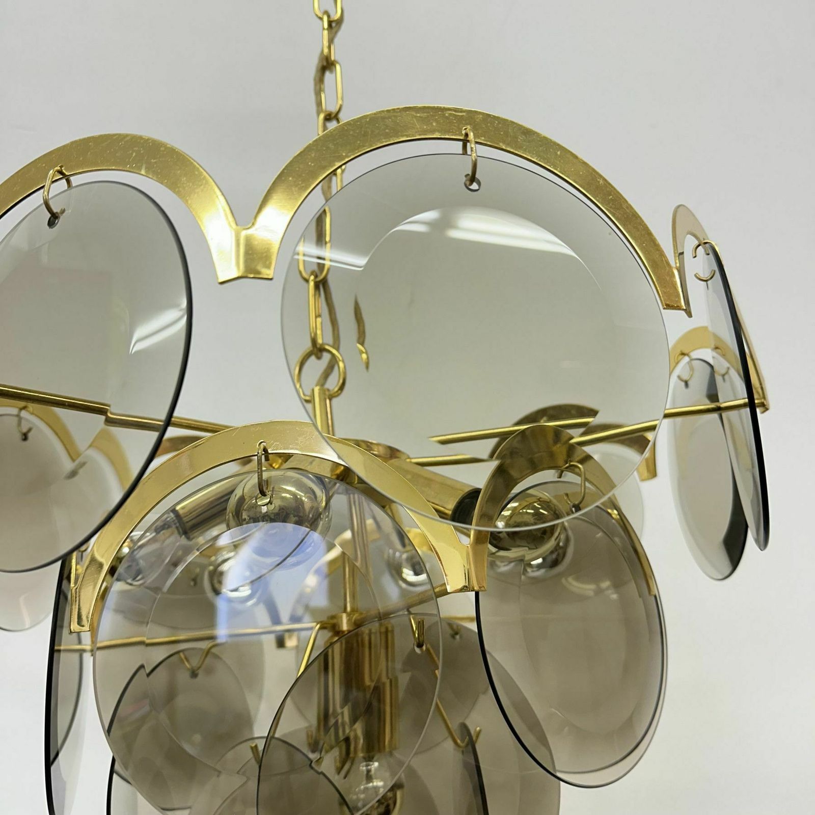 Vistas Gold Smoked Glass, Hanglamp Uit De Jaren 1970 photo buy