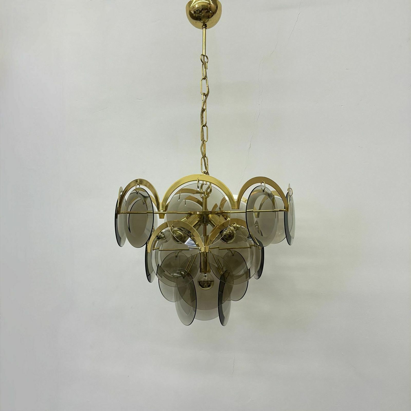 1306.0 Vistas Gold Smoked Glass, Hanglamp Uit De Jaren 1970 photo