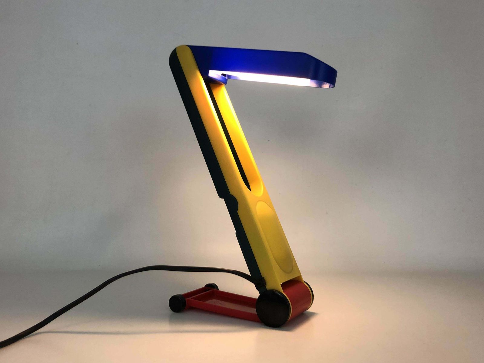 Postmodern Desk Lamp By Benetton, Memphis Style Italy 1980s photo furniture