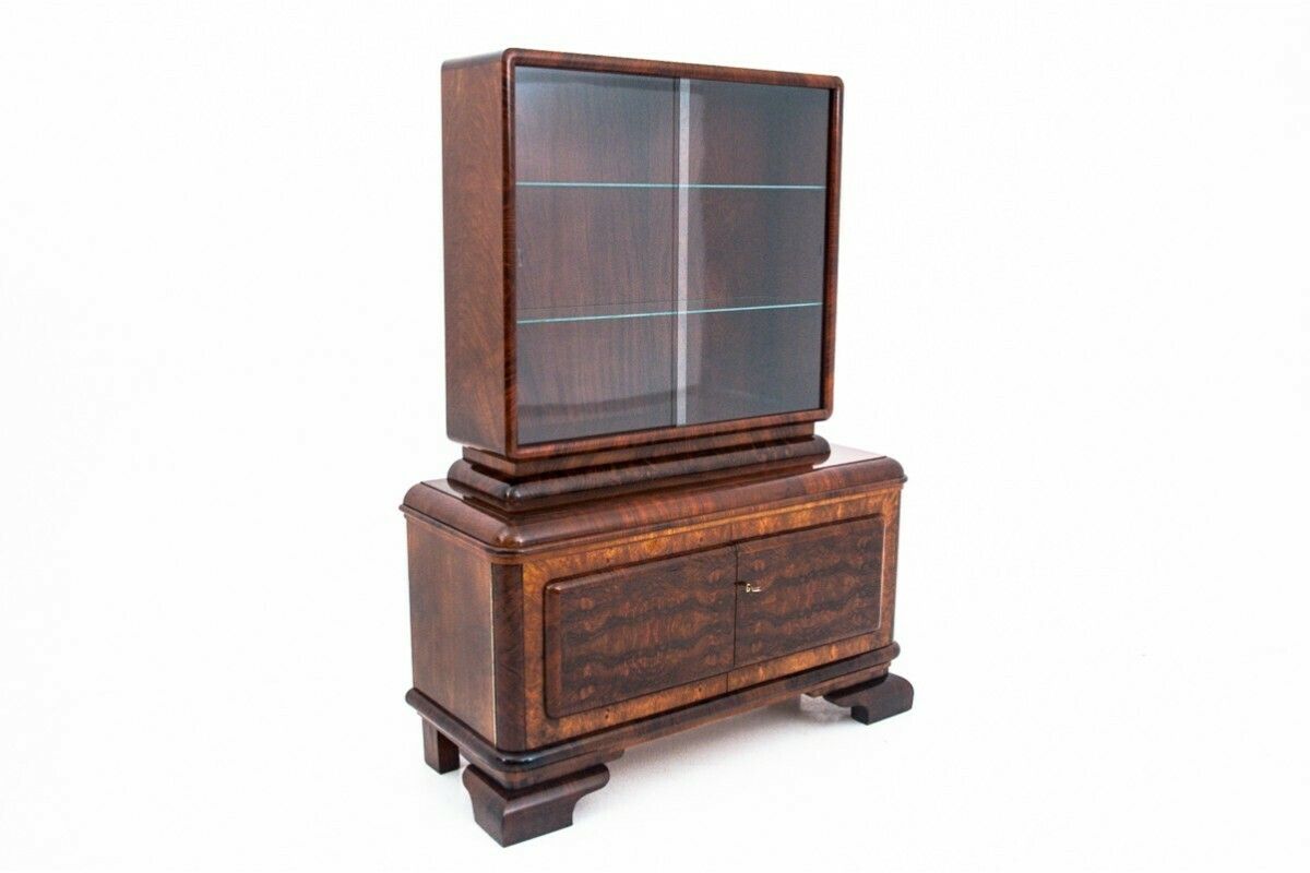 Art Deco Style Display Cabinet, 1940s, Poland. After Renovation. photo furniture
