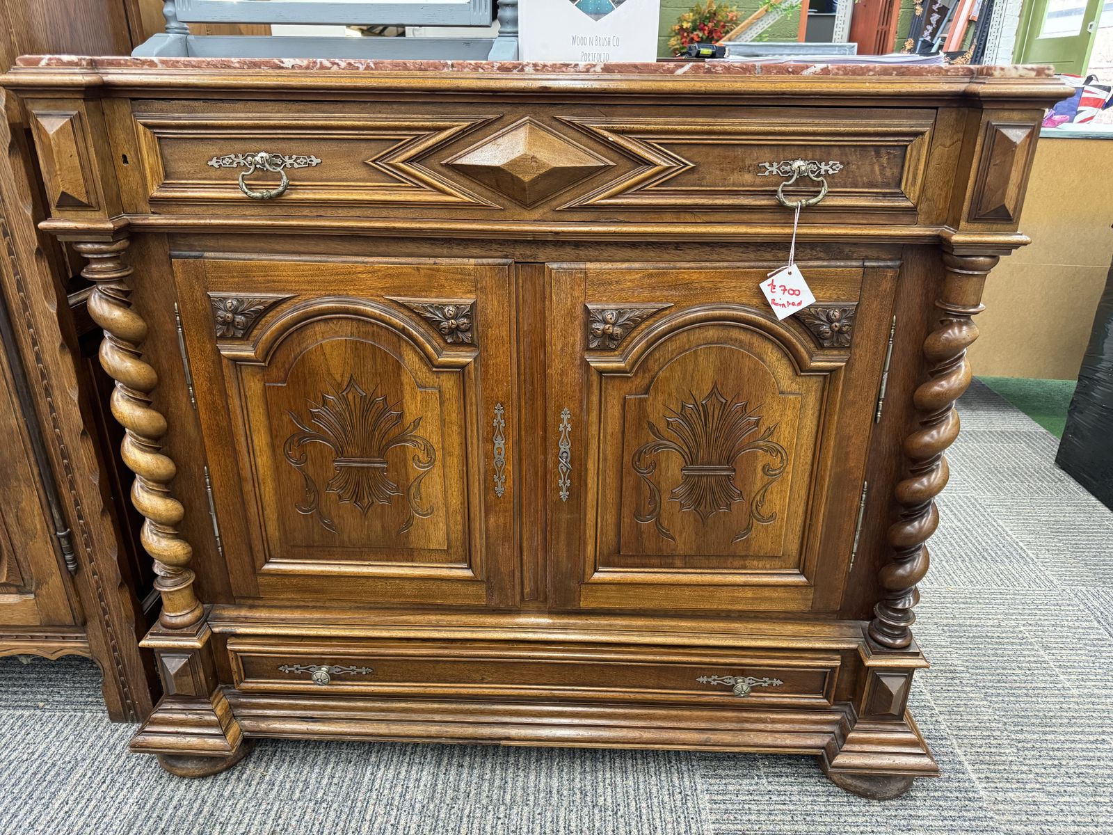 Bespoke Painted French Ornate Sideboard