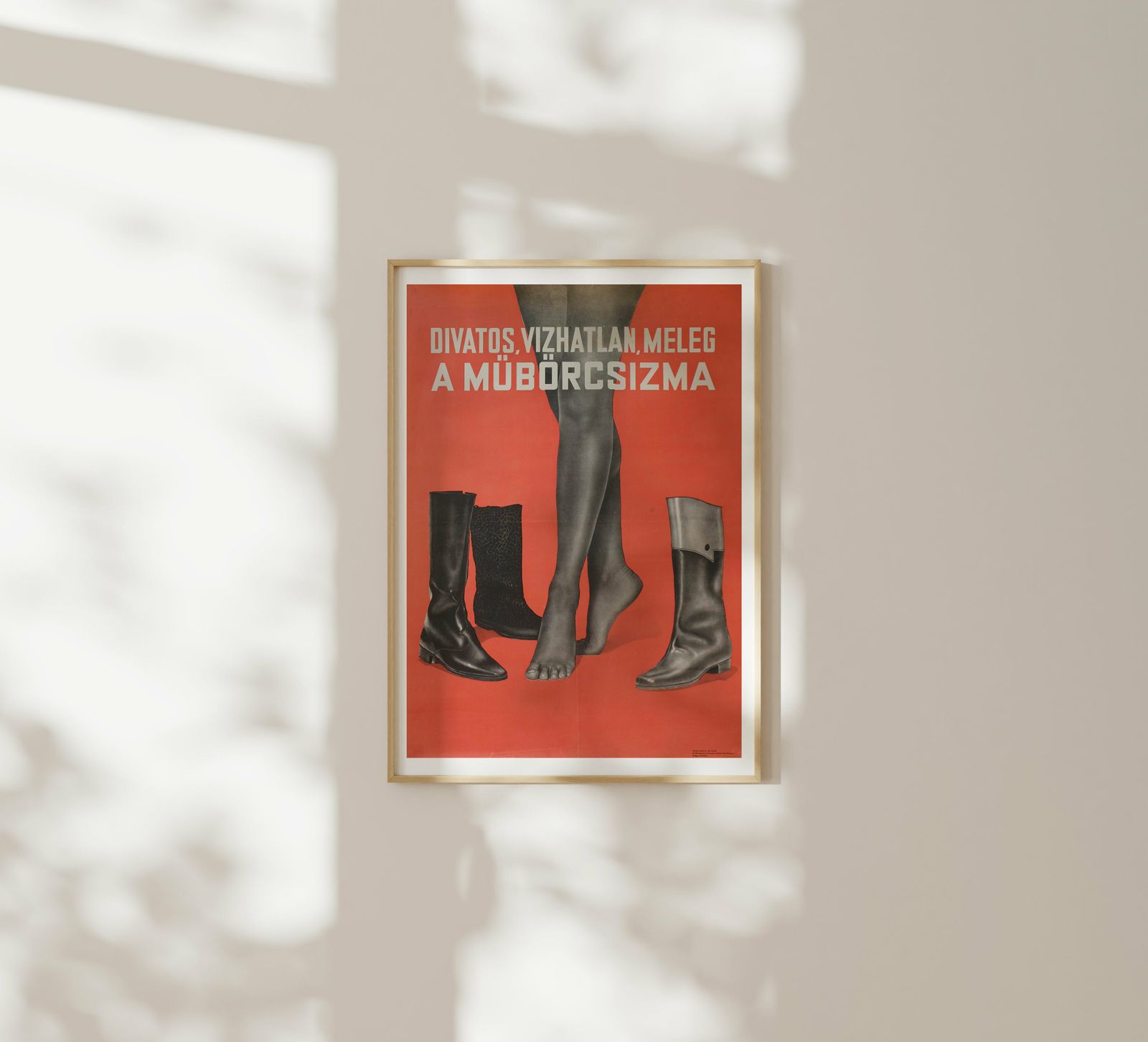 Fashionable, Waterproof, Warm Faux Leather Boots   Original Hungary Poster | 1967 photo furniture