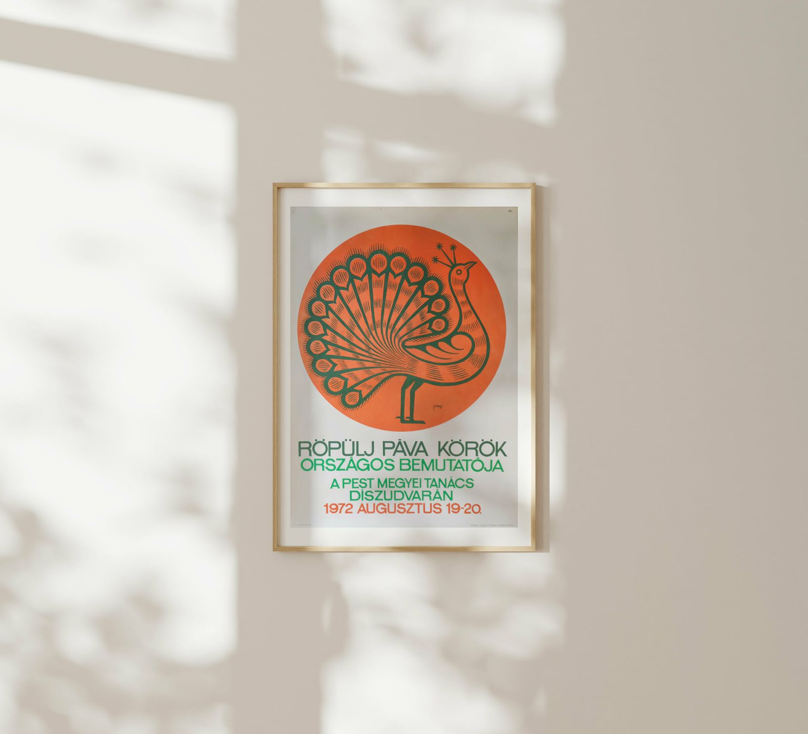 National Presentation Of Flying Peacock Circles   Original Hungary Poster | 1972 photo furniture