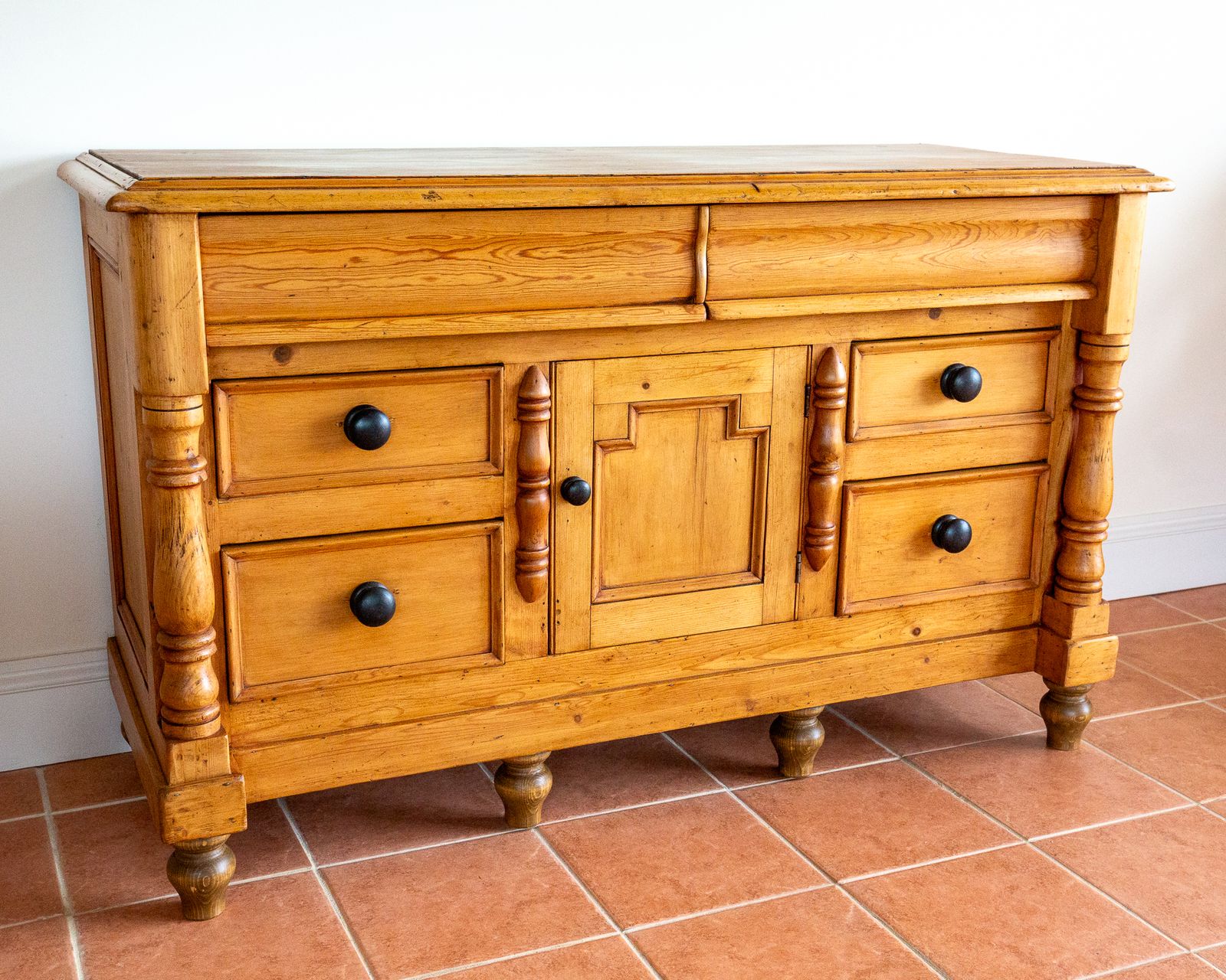 Antique Lancashire Dresser Base Pine 1850 Blonde Buffet Sideboard Commode English Country House Farmhouse 19th Century V.Ictorian photo for sale