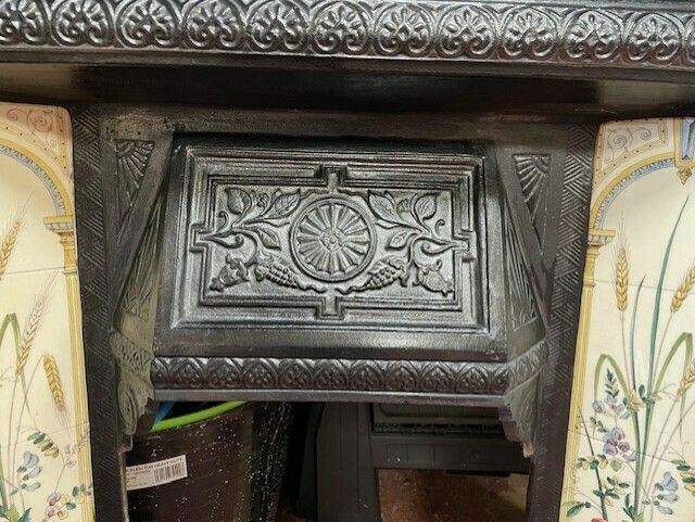 Tiled Cast Iron Fireplace Surround photo furniture