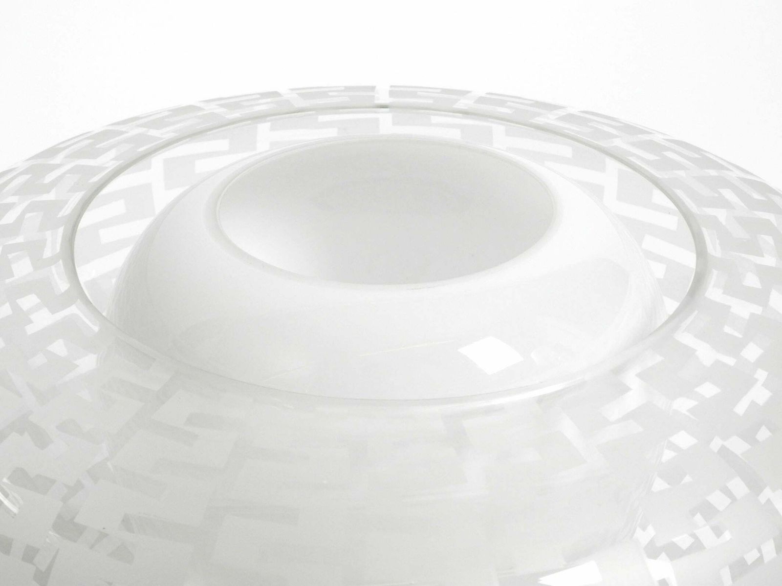 photo vintage Mid Century Double Glass Ceiling Lamp By Wilhelm Wagenfeld For Peill & Putzler
