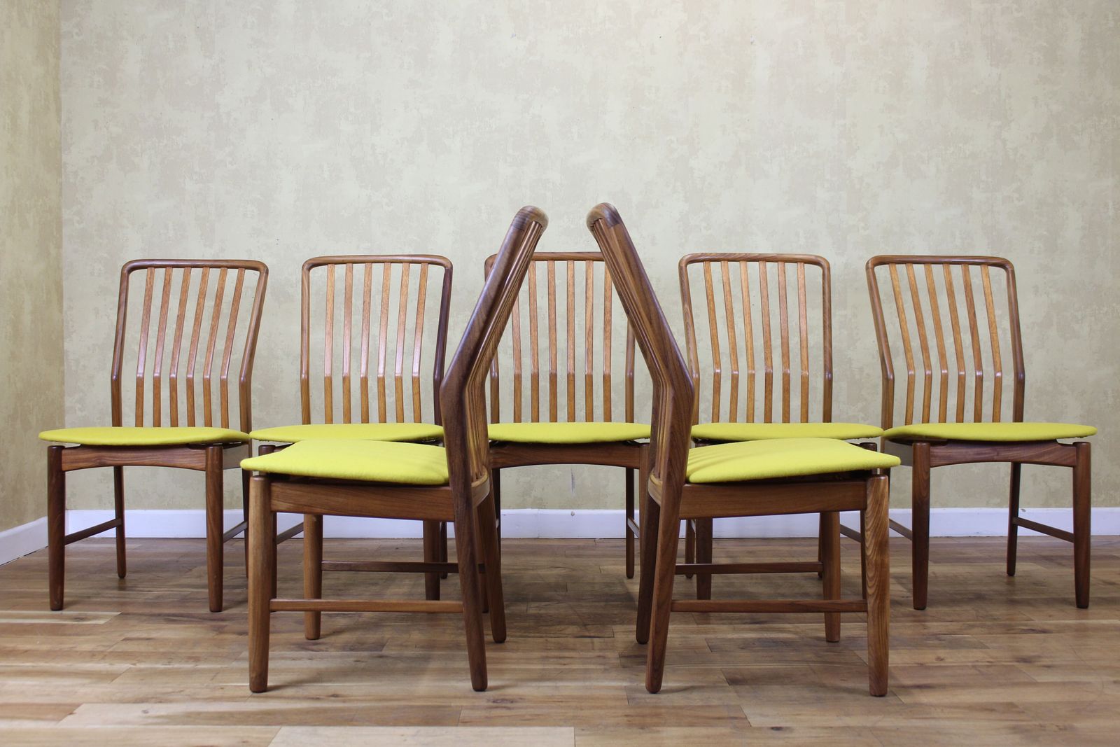 photo for sale Set Of 8 Danish Teak Chairs By Svend Aage Madsen