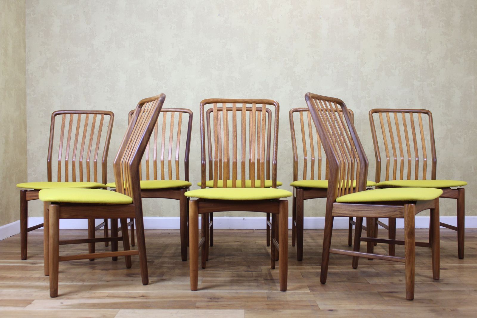 Furniture Set Of 8 Danish Teak Chairs By Svend Aage Madsen photo