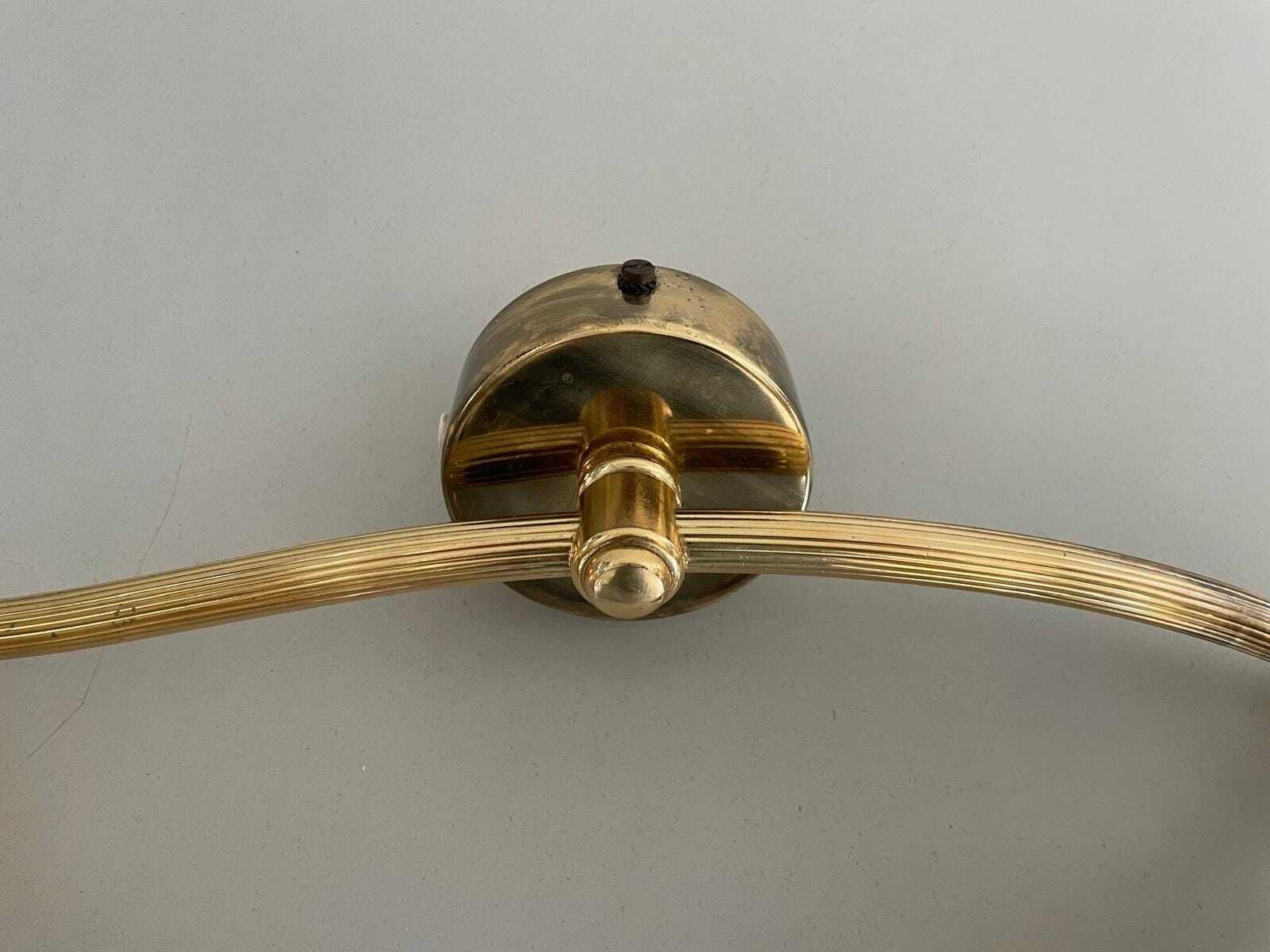 photo for sale Mid Century Modern Wonderful Twin Flower Shade Full Brass Wall Or Ceiling Lamp By Willy Daro For Massive, 1970s, Germany