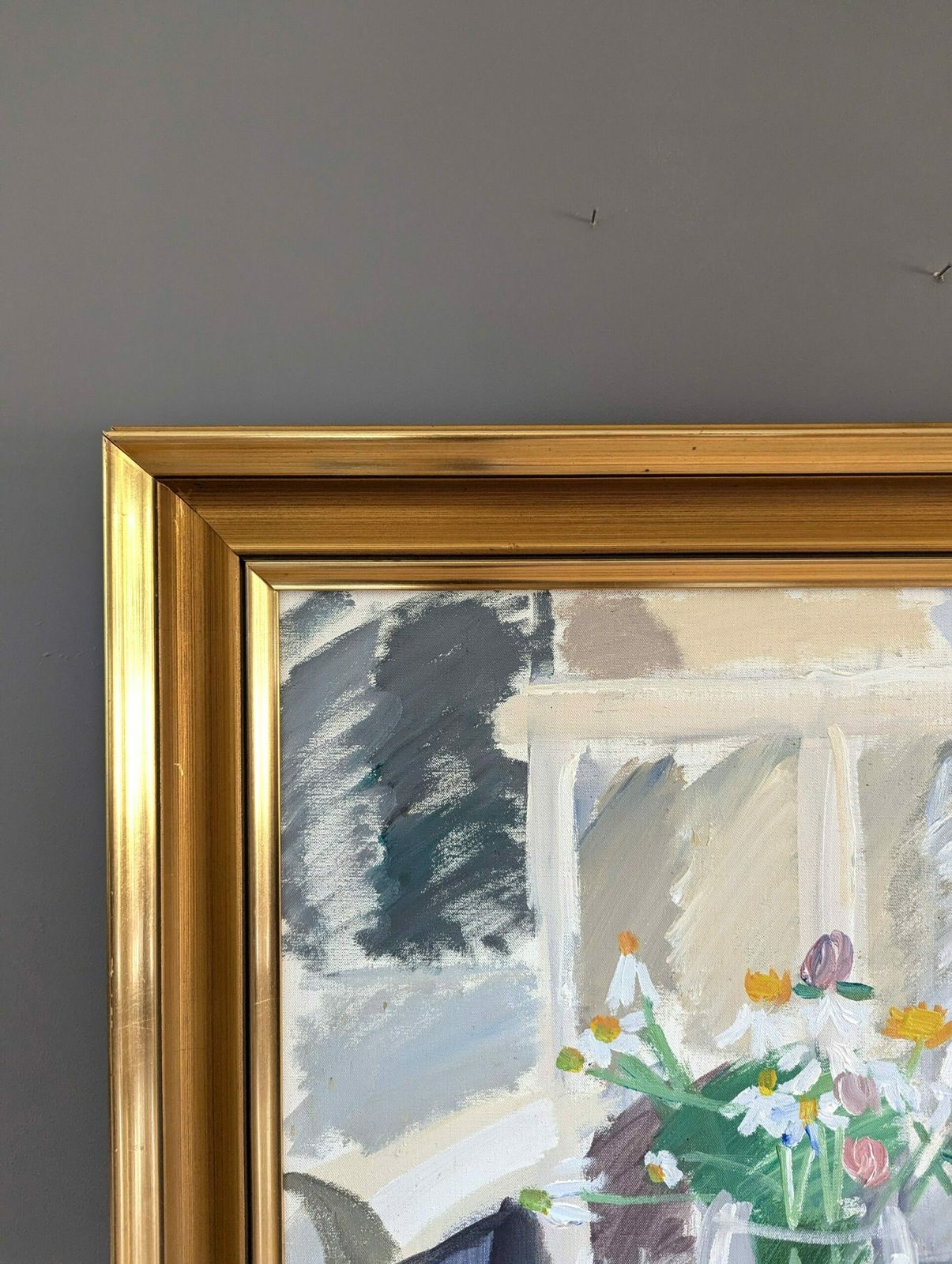 Still Life With White Chair Oil Painting photo Art