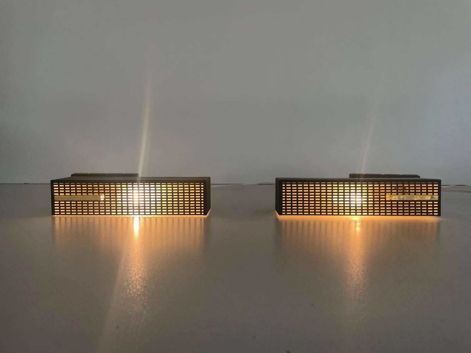 Mid Century Metal And Brass Pair Of Sconces By Paul Neuhaus Leuchten, 1950s, Germany photo vinterior