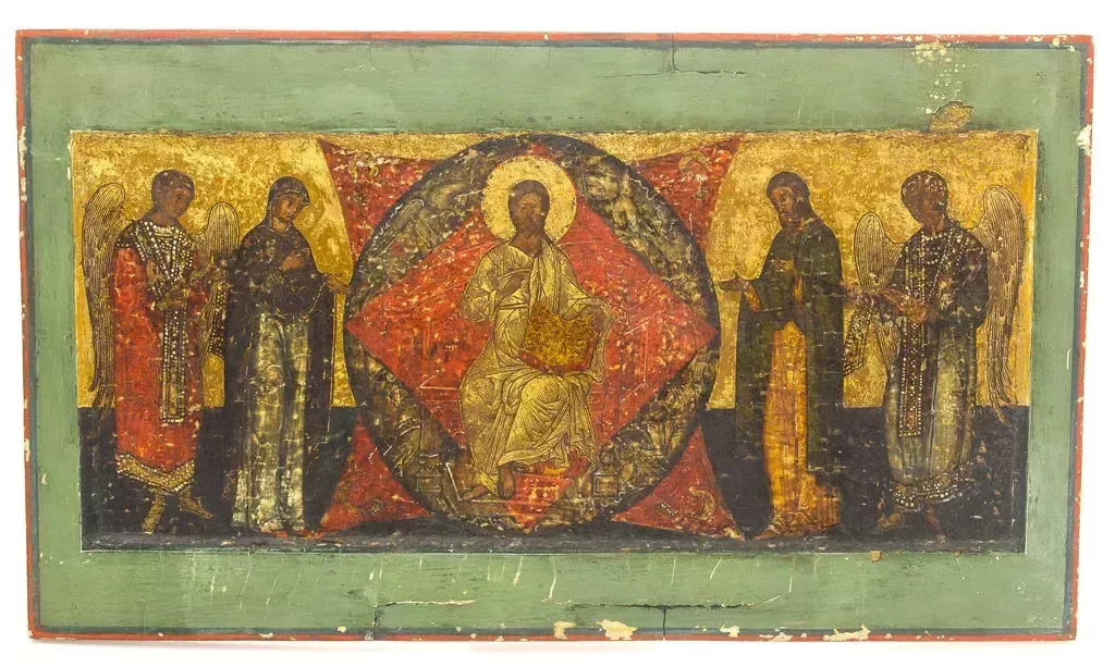 Icon Of 5 Saints, 1800s, Antique photo for sale