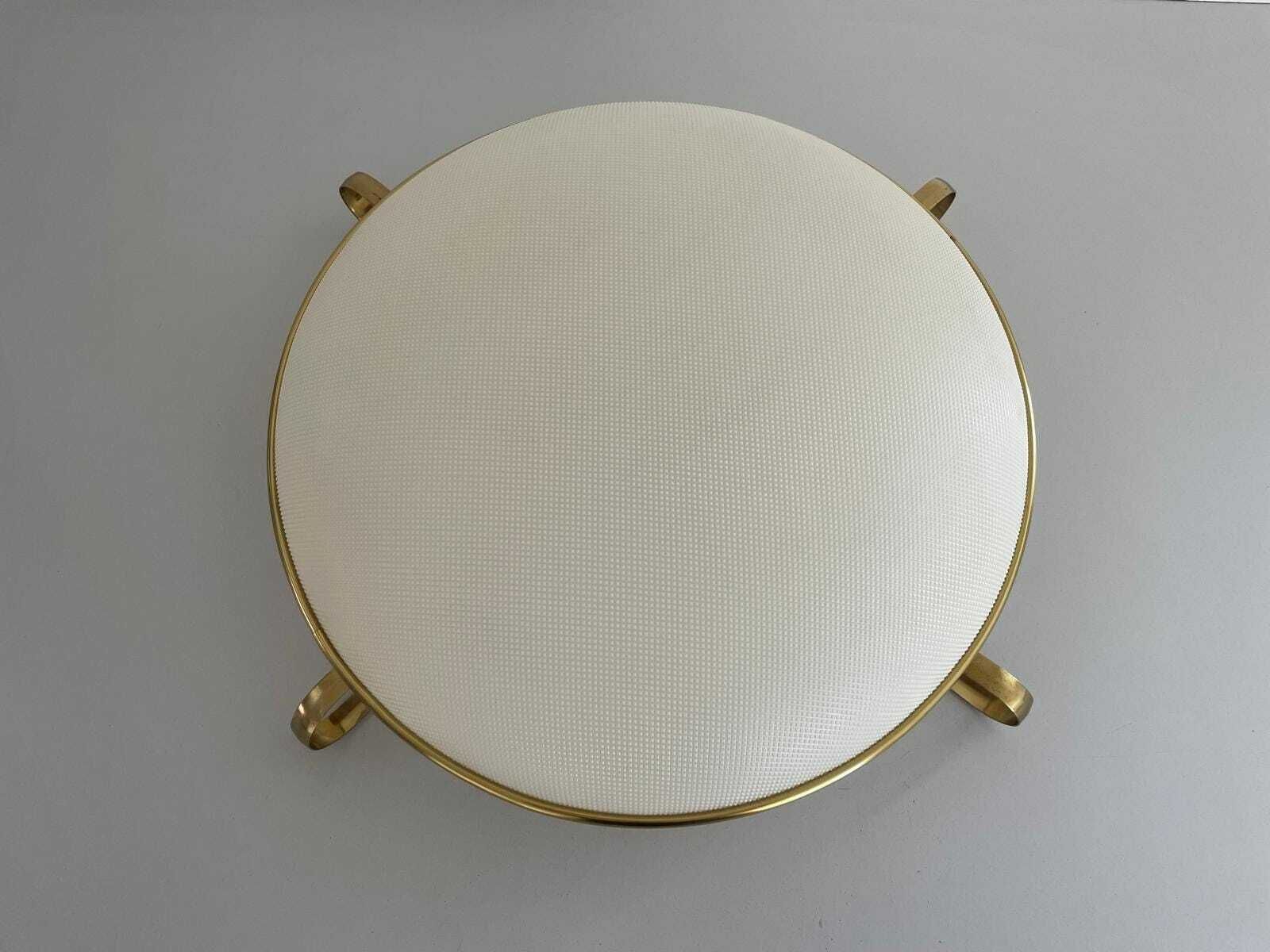 Erco Gold Metal Frame Beautiful Retro Shade Xl Ceiling Or Wall Lamp, 1950s, Germany photo for sale