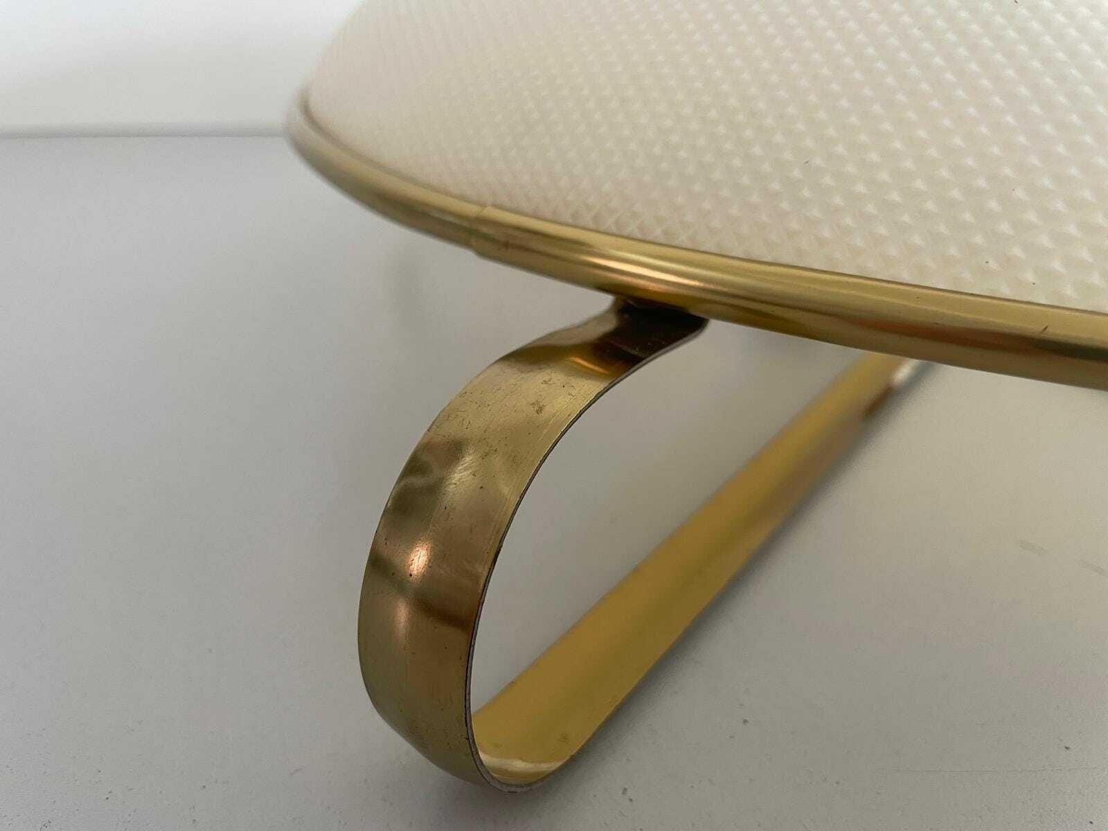 photo for sale Erco Gold Metal Frame Beautiful Retro Shade Xl Ceiling Or Wall Lamp, 1950s, Germany