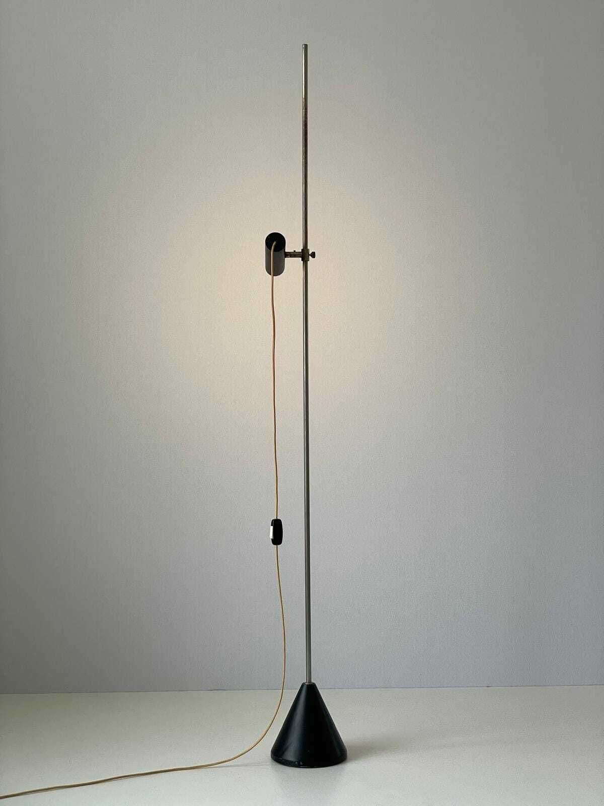 Italian Adjustable Spot Floor Lamp With Conical Base, Attributed To Gino Sarfatti, 1960s, Italy photo Lighting