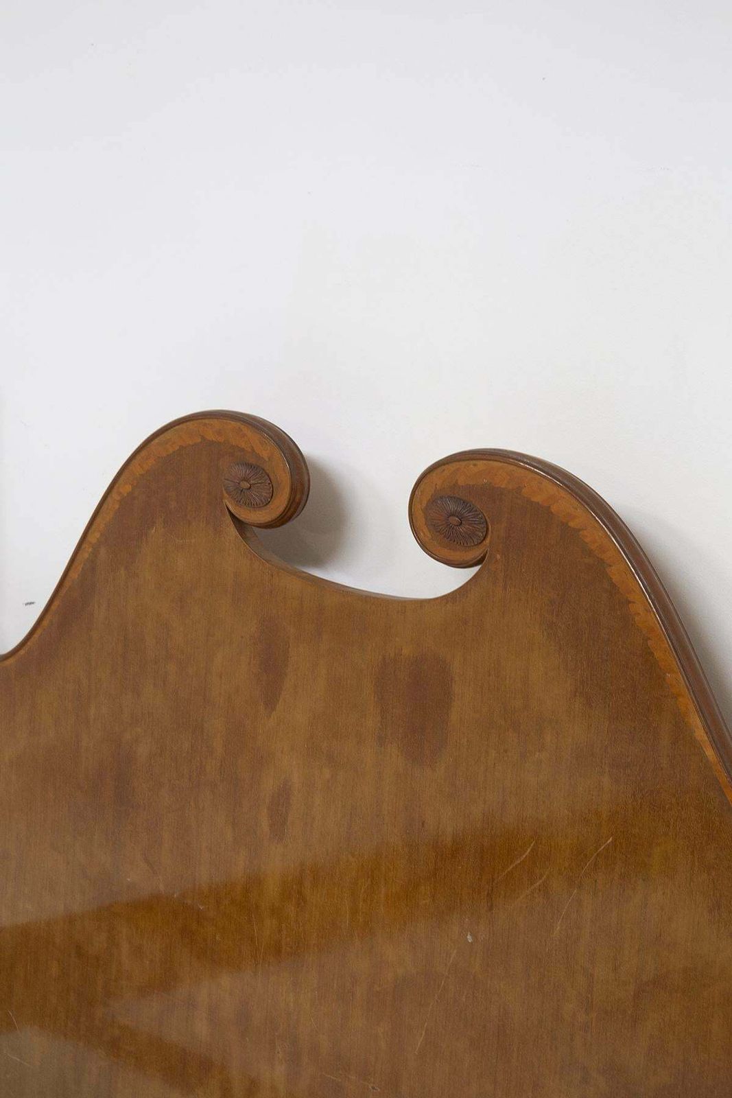 Paolo Buffa Attributed To Fine Double Bed Frame In Wood photo for sale