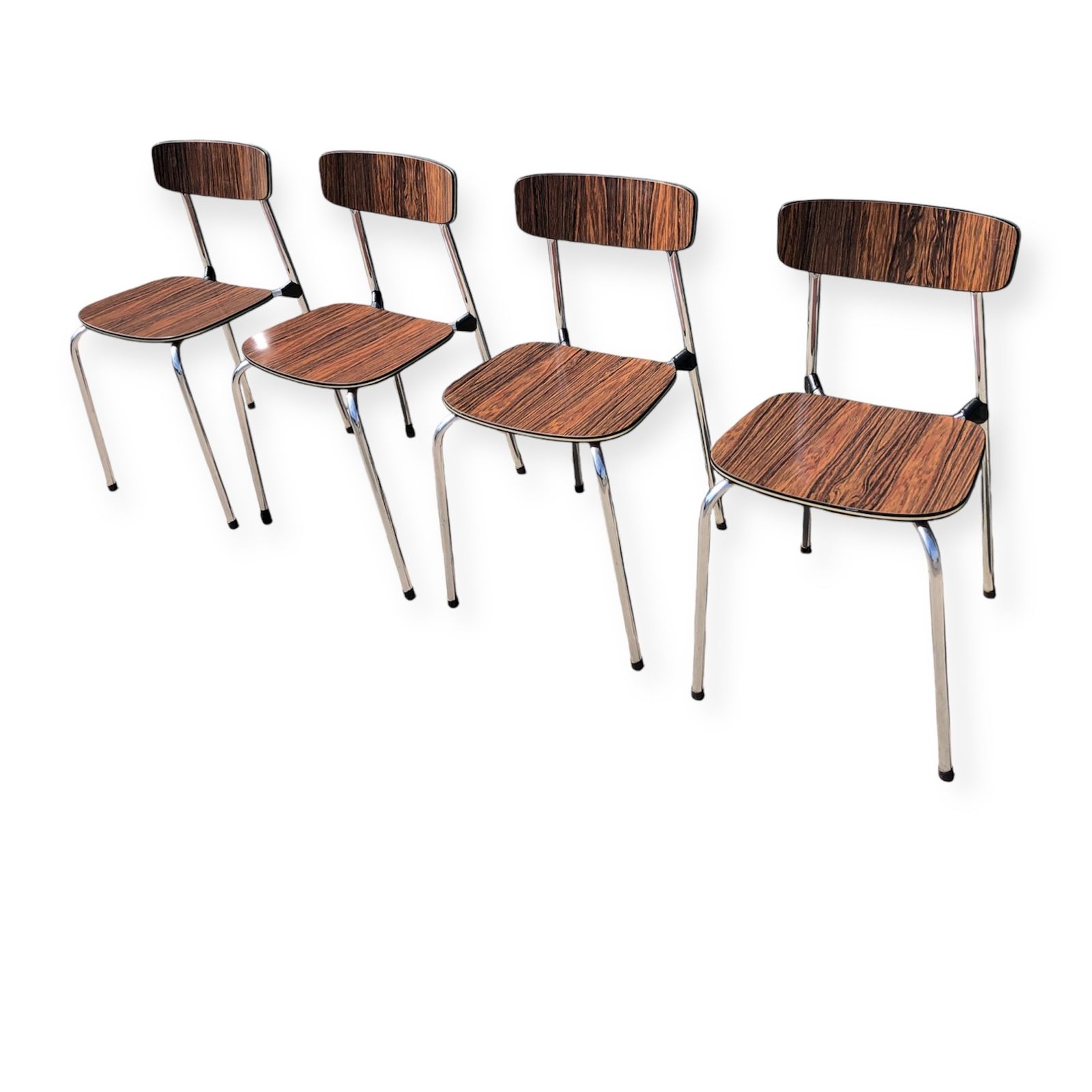 A Set Of Four Retro Formica Dining Chairs photo furniture