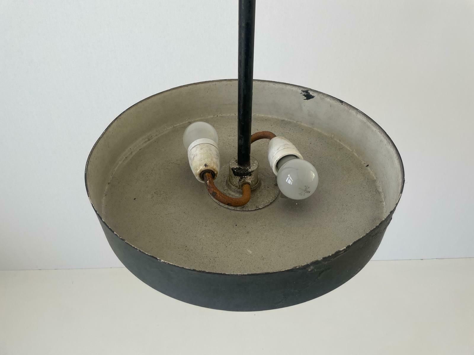 Black Industrial Factory Ceiling Lamp, 1940s By Bega, Germany, 2 Available In Stock photo buy