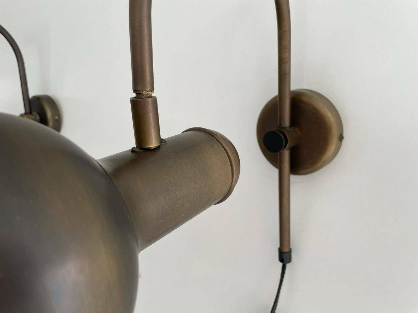 Space Age Aged Brass Pair Of Sconces By N Leuchten, 1970s, Germany photo buy