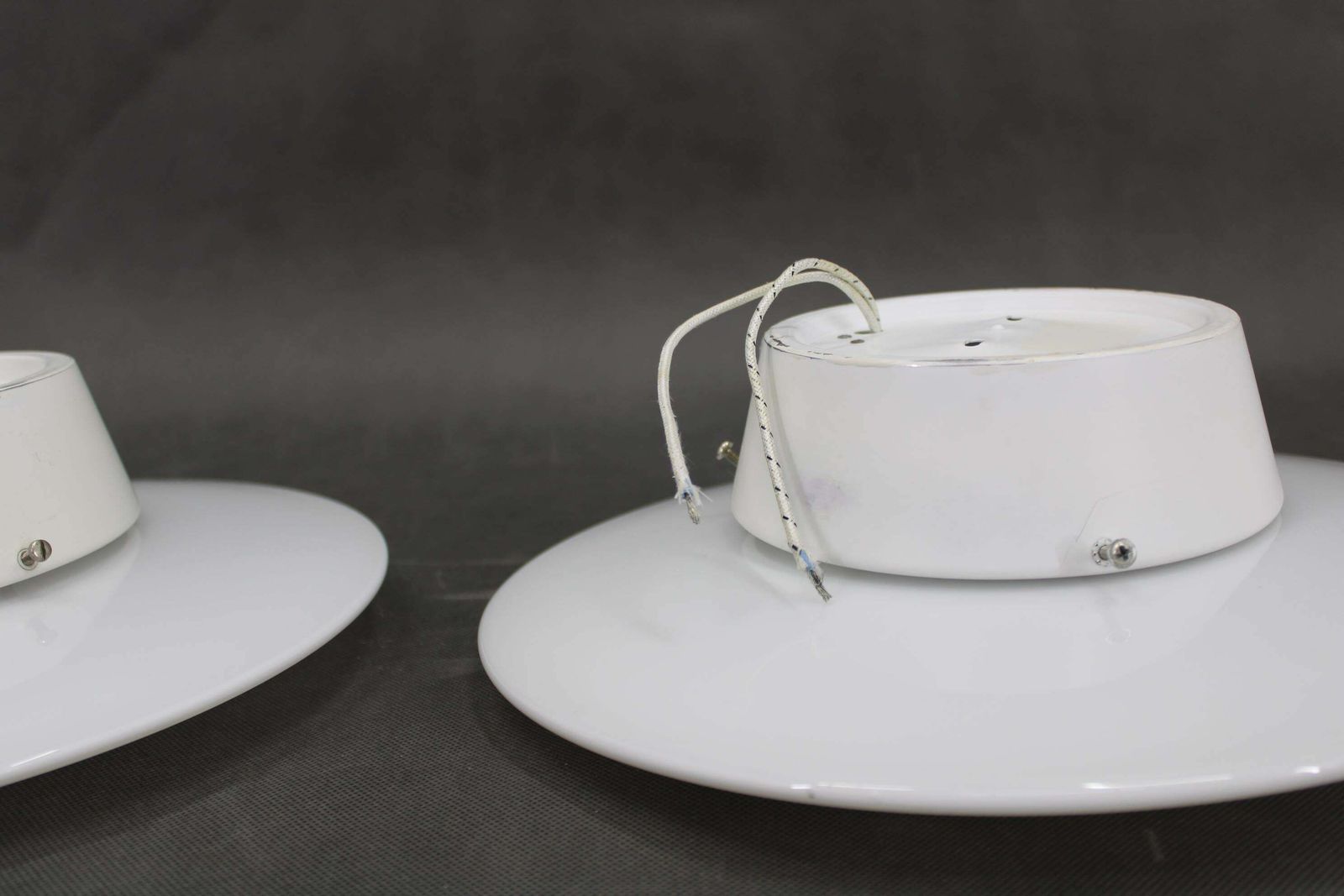 photo furniture 1970s Pair Of Arne Jacobsen 'Eklipta' Wall Or Ceiling Light For Louis Poulsen