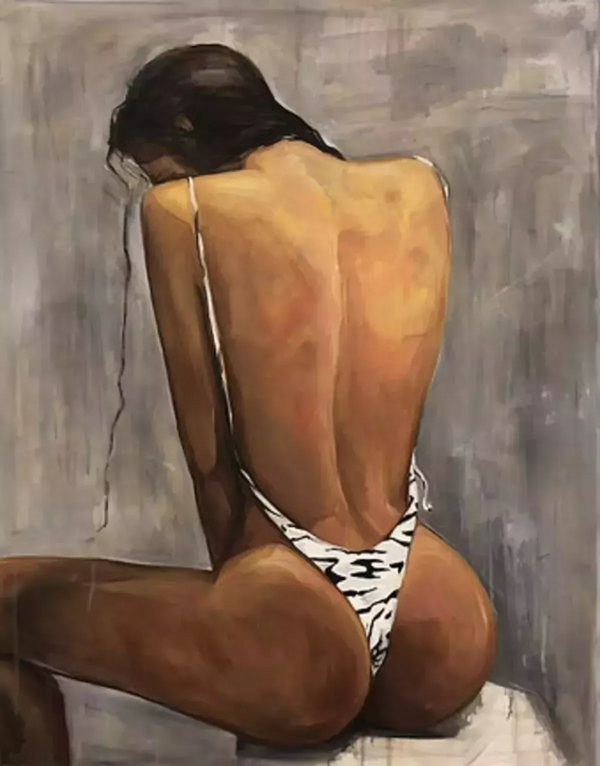 Meryem Tayganskaya, Nude Painting, Oil On Canvas, 21st Century