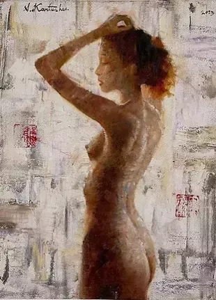 Giclée Print On Canvas, White Flow, 2023, By Kartashov Andrey, Russia, 21st Century. 1 Of 50 Limited Prints. photo furniture