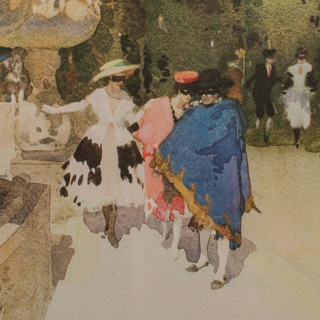 Large Vintage Limited Edition Art Print, English, Framed, William Russell Flint photo vintage