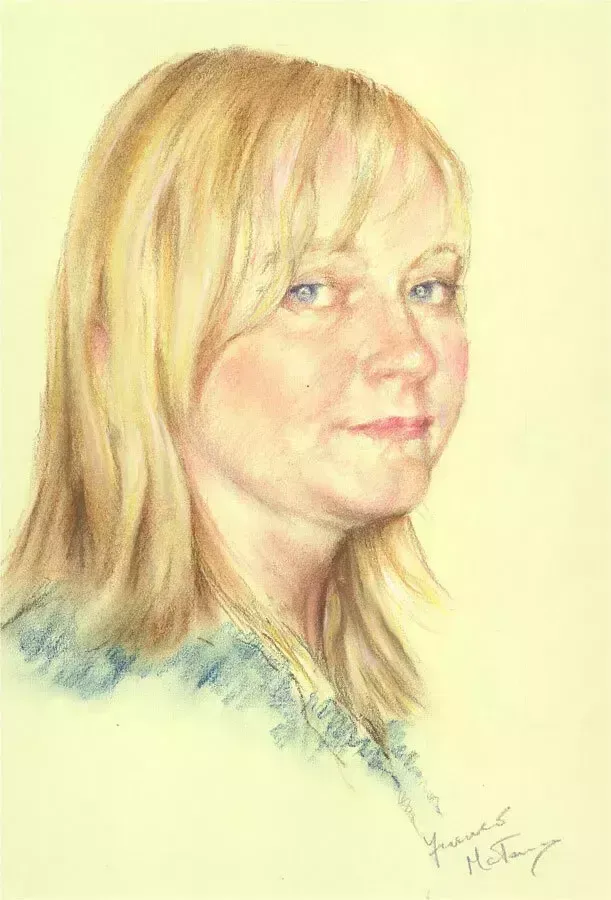 Franco Matania (1922 2006)   20th Century Pastel, Blue Eyed Figure