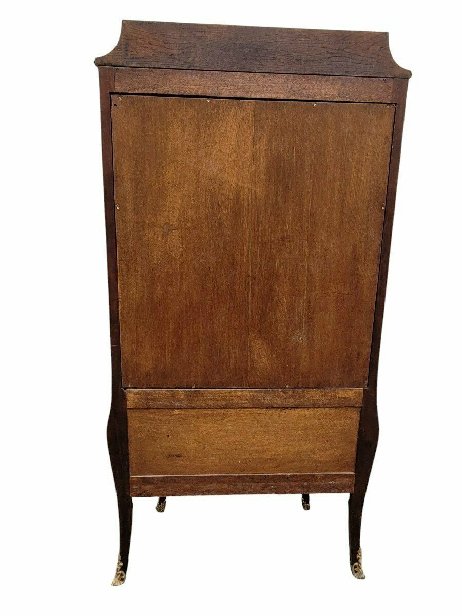 2350.0 Curved Vitrine In Marquetry And Bronze, Napoleon III, 19th Century photo