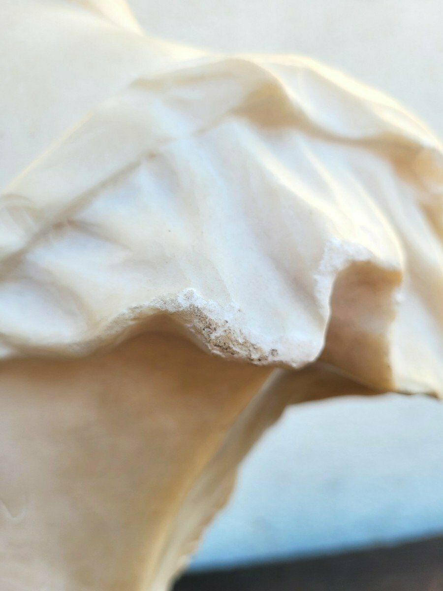 photo for sale Ant Nelson, Bust Of A Woman, Alabaster, Late 19th Century