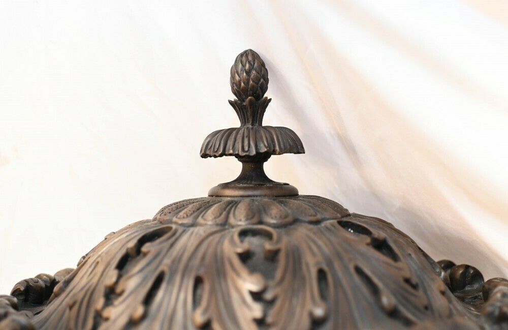 photo furniture Pair Large Bronze Urns Monumental Campana Cherub After Clodion