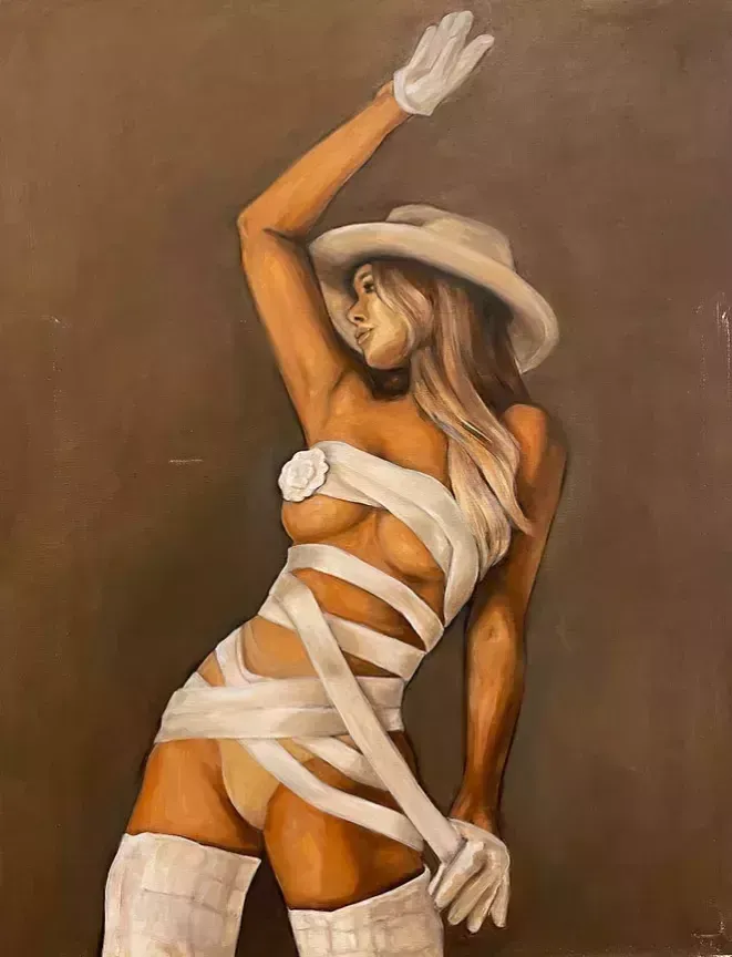 Meryem Tayganskaya, Nude Painting, Oil On Canvas, 21st Century photo for sale