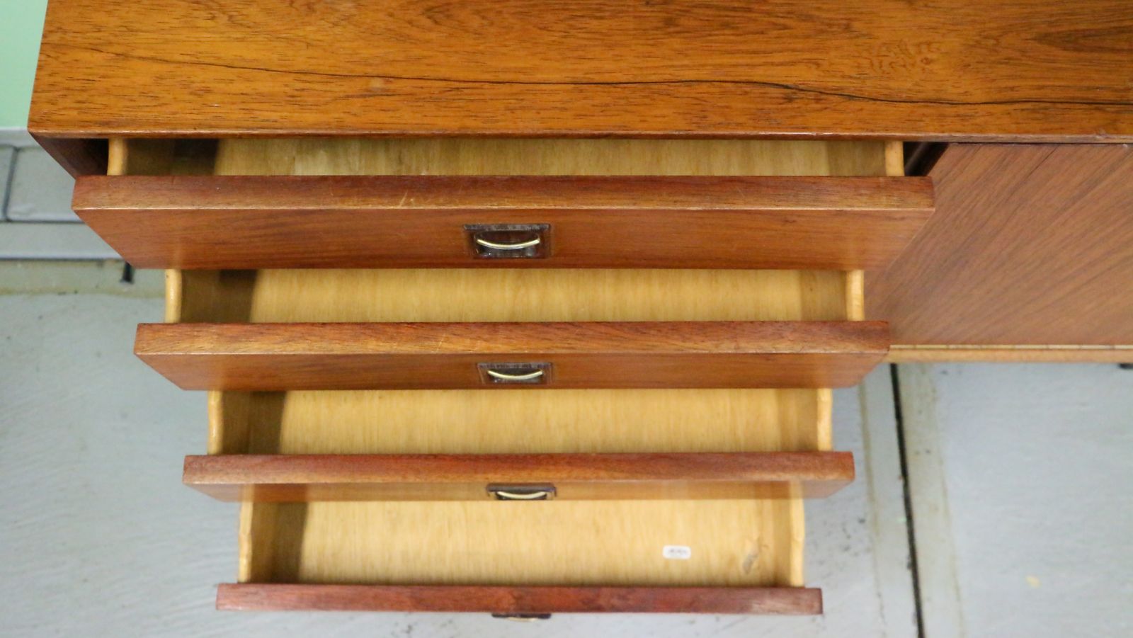 2500.0 Teak Modular Mid Century Modern Wall Unit By Louis Van Teeffelen For Wébé, 1960s photo