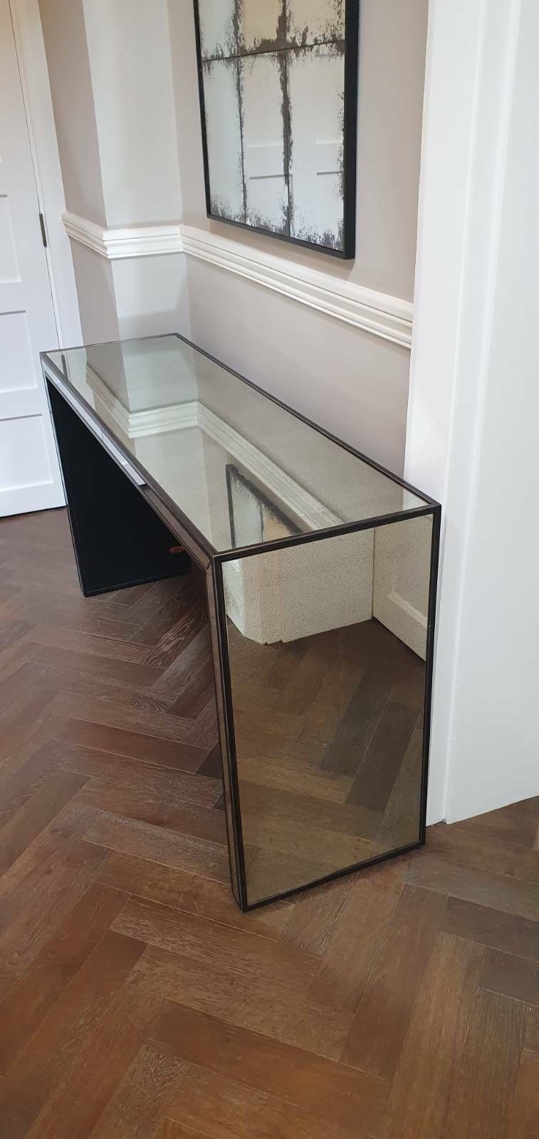 Andrew Martin Antiqued Glass Console (Agatha) photo furniture