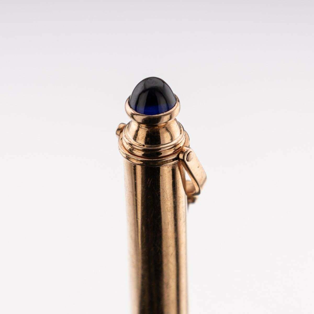 Antique 20th Century French Solid Gold & Sapphire Retractable Pencil C.1900 photo buy