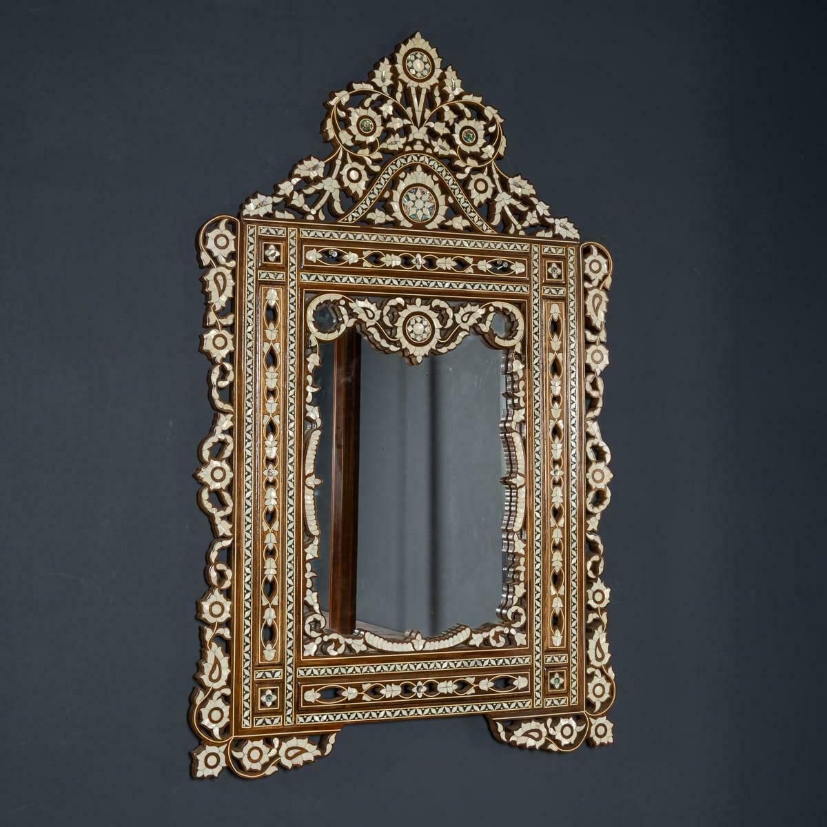 Antique 20th Century Moorish Inlaid Levantine Mirror C.1900 photo for sale