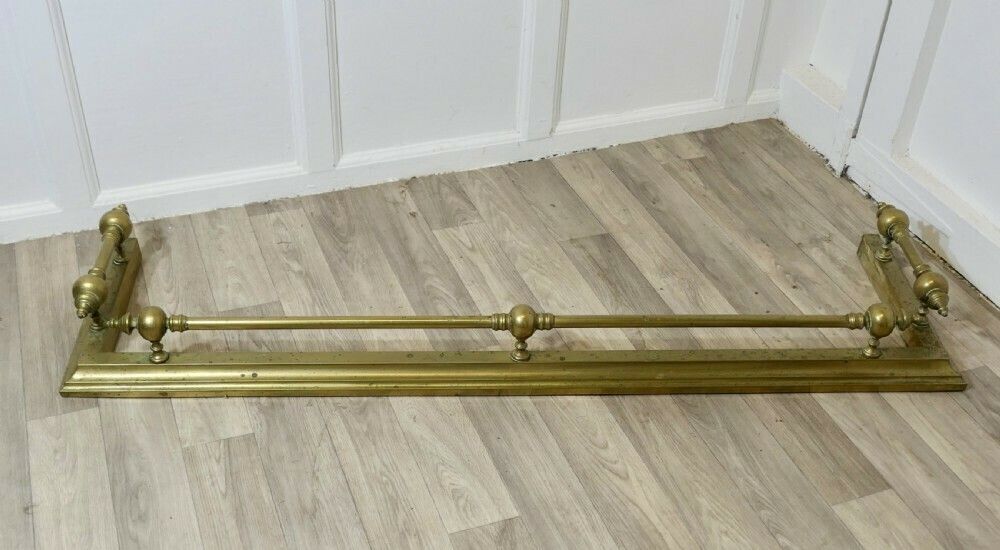 Beautiful Large Victorian Brass Fender photo furniture