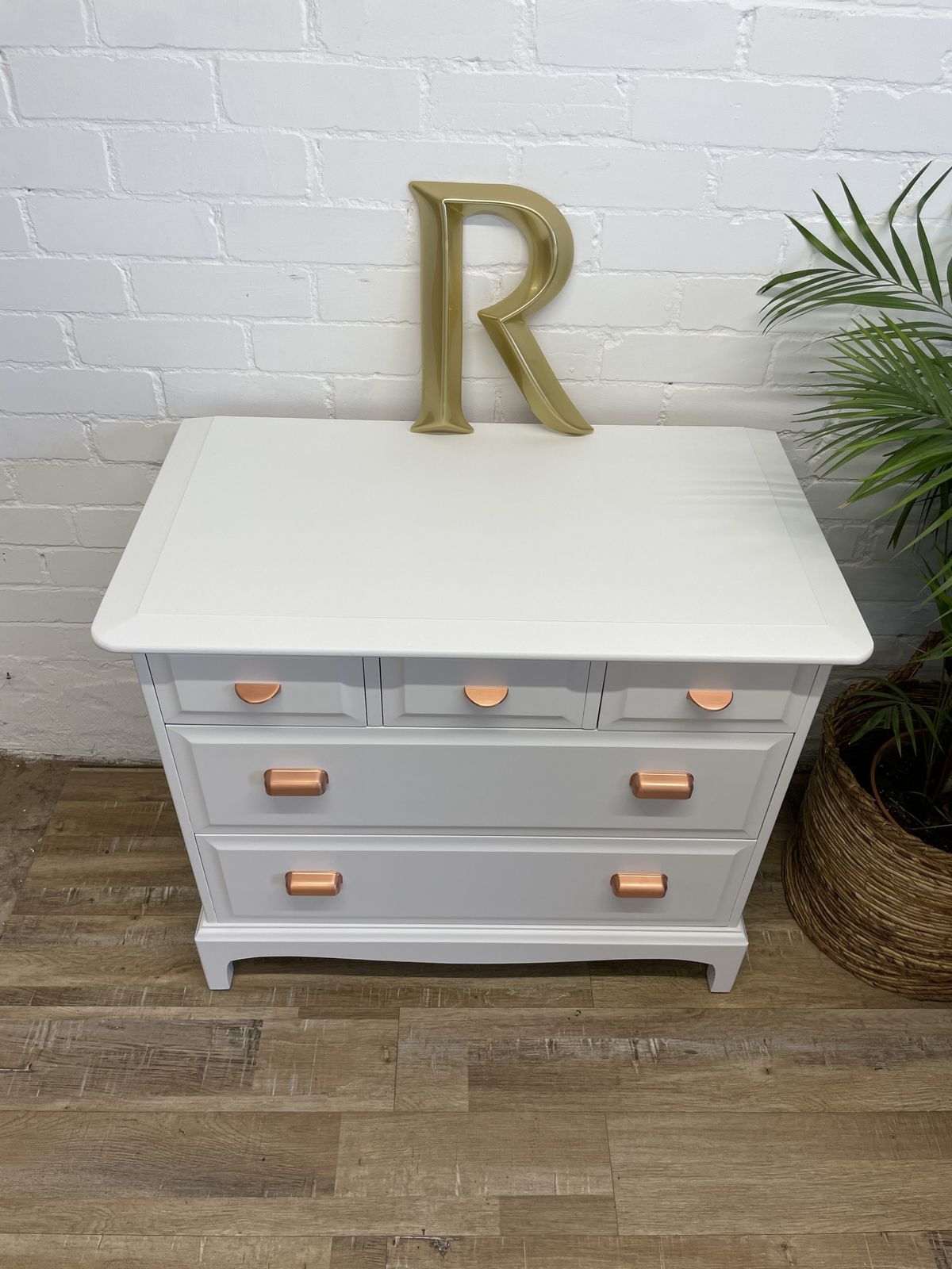 Stag Minstrel 3 Over 2 Chest Of Drawers Painted White photo furniture