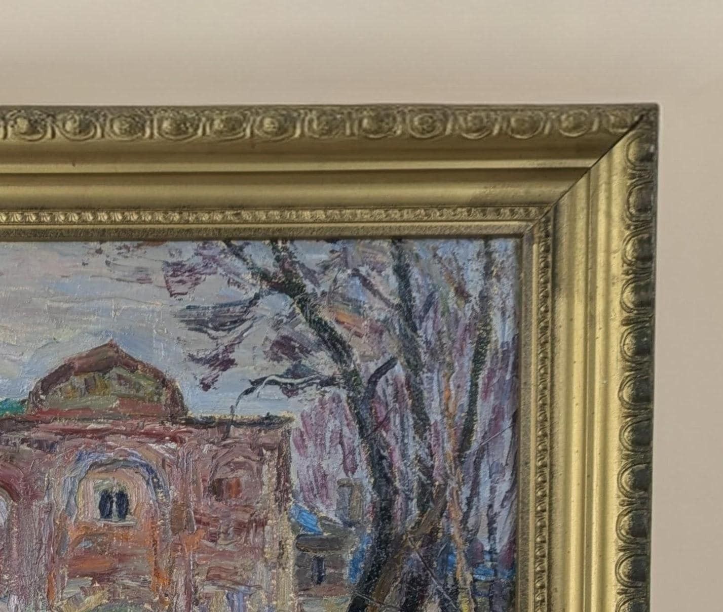 Vintage Cathedral Oil On Canvas Painting Signed A Ovtchinnikov photo 524.0
