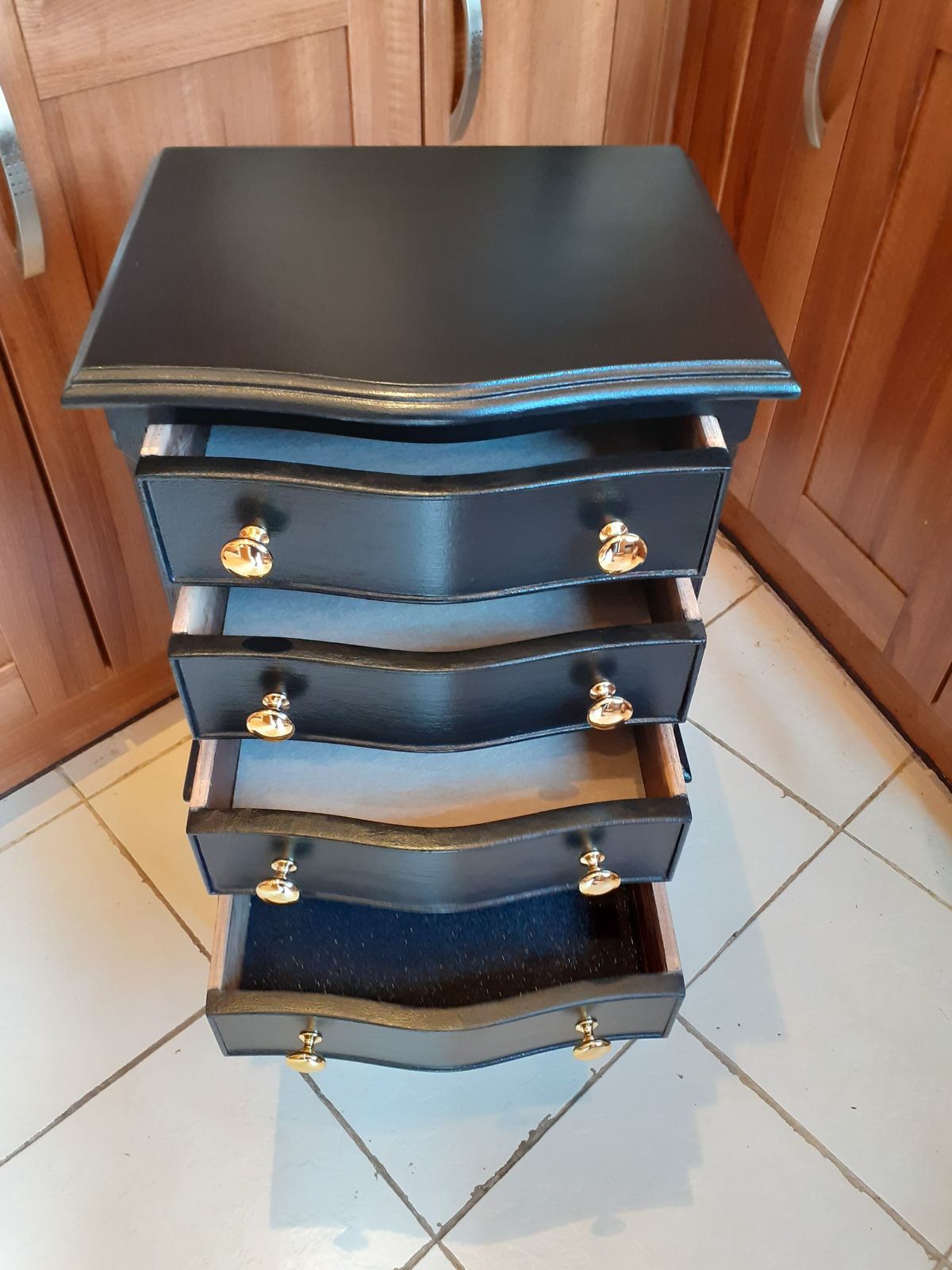 Vintage Chest Of Drawers In Black photo Furniture